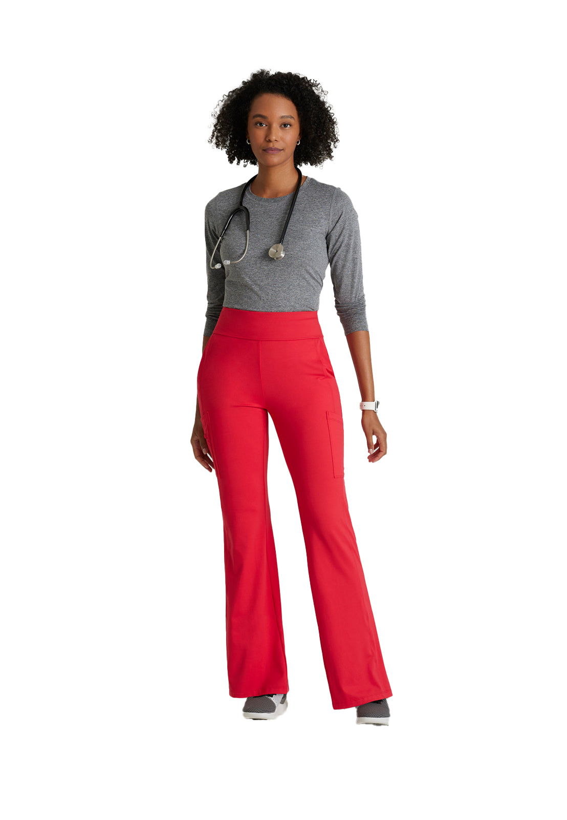 Women's 7 Pocket High-Rise Fit and Flare Scrub Pant