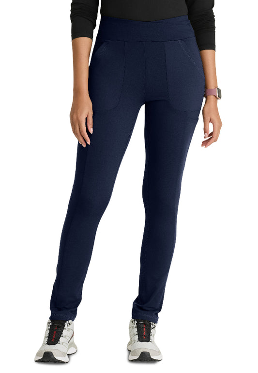 Women's Six-Pocket Strive Legging Scrub Pant - BOP700 - Indigo (Navy)