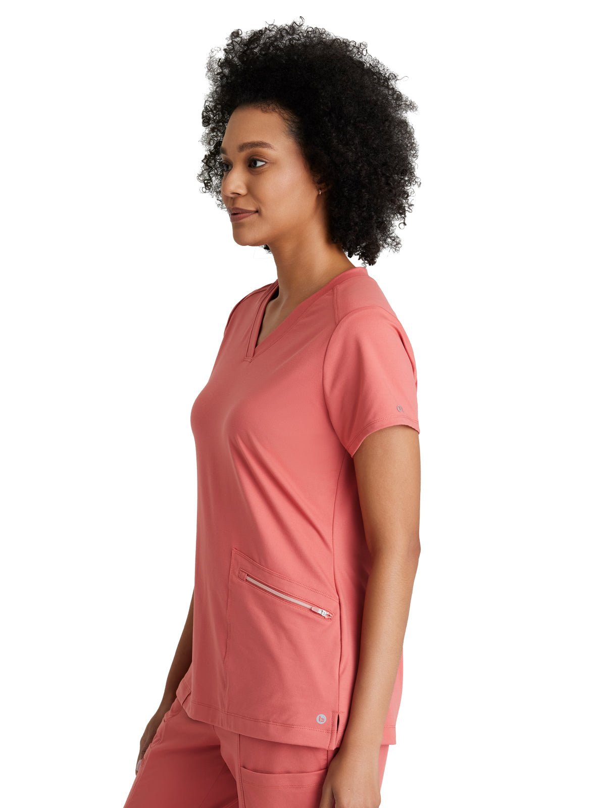 Women's 2 Pocket V-Neck Top