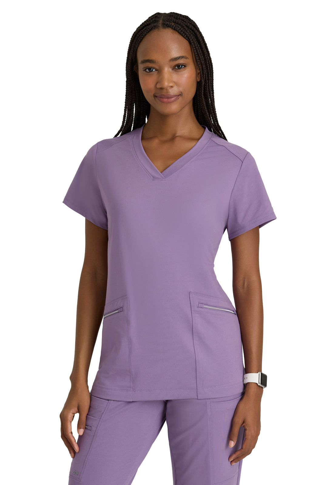 Women's 2 Pocket V-Neck Top