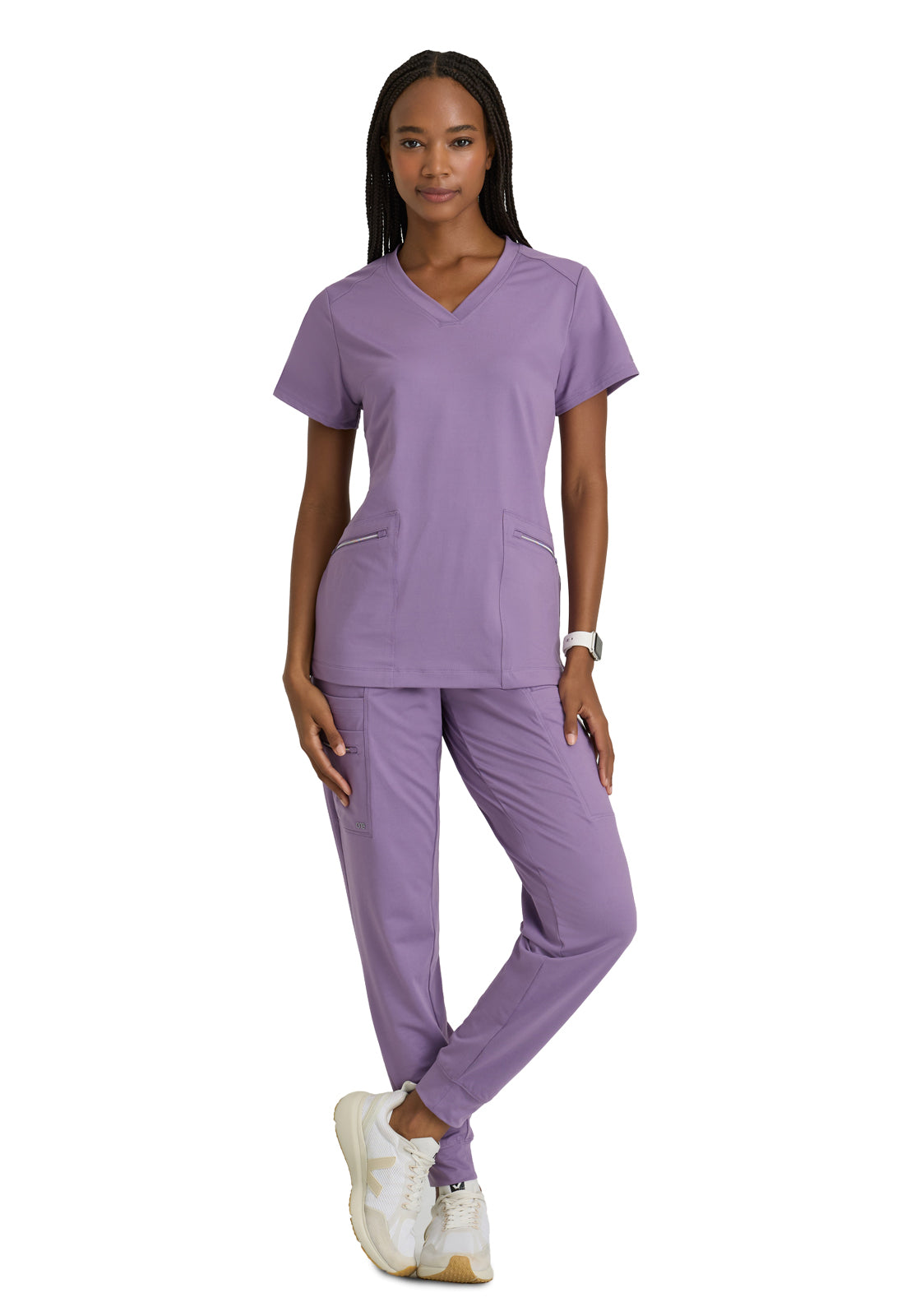 Women's 2 Pocket V-Neck Top