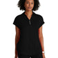 Women's Two-Pocket Zip-Neck Engage Scrub Top - BOT210 - Black