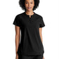 Women's Two-Pocket Banded Zip-Collar Flux Scrub Top - BOT216 - Black