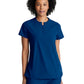 Women's Two-Pocket Banded Zip-Collar Flux Scrub Top - BOT216 - Indigo (Navy)