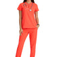 Women's 2 Pocket Banded Zip Collar Flux Scrub Top