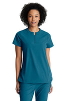 Women's Two-Pocket Banded Zip-Collar Flux Scrub Top - BOT216 - Bahama