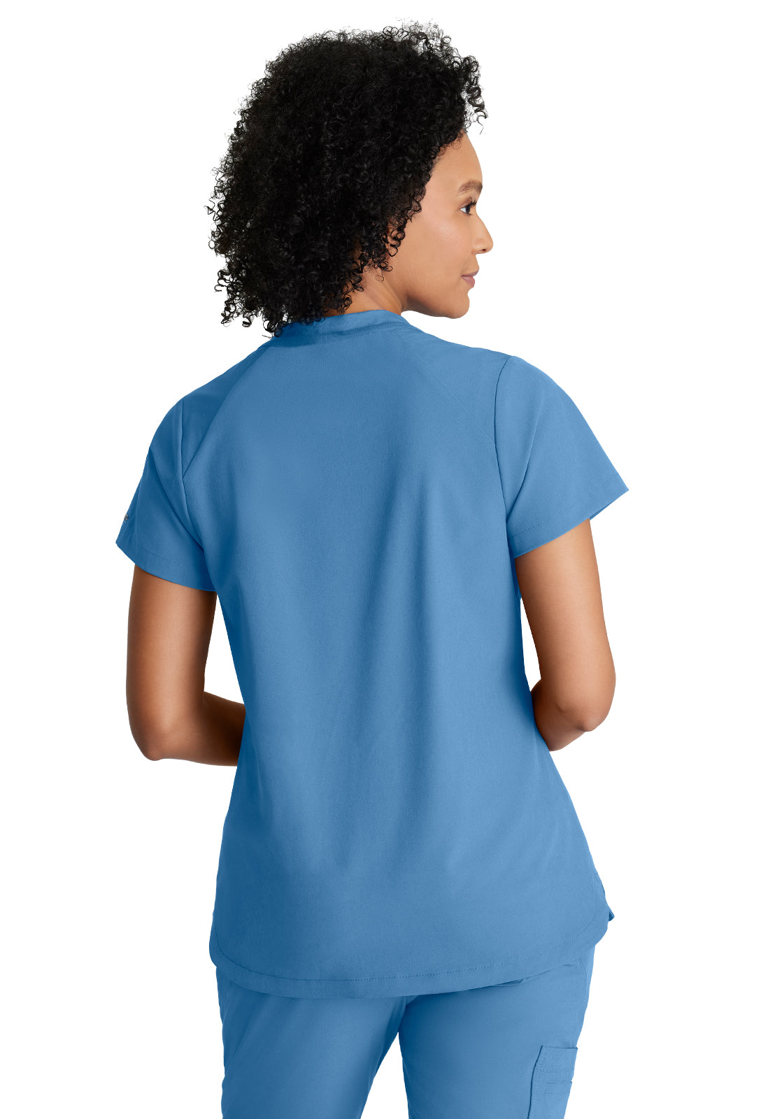 Women's 2 Pocket Banded Zip Collar Flux Scrub Top