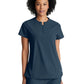 Women's Two-Pocket Banded Zip-Collar Flux Scrub Top - BOT216 - Steel