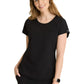 Women's One-Pocket Tuck-In Swing Scrub Top - BOT273 - Black