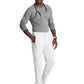 Men's 7 Pocket Button Slim Straight Scrub Pant