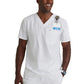 Men's Three-Pocket V-Neck Rally Scrub Top - BUT153 - White