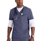 Men's Three-Pocket V-Neck Rally Scrub Top - BUT153 - Steel