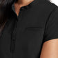 Women's Henley Style Scrub Top