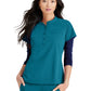 Women's One-Pocket Henley Style Mission Scrub Top - BUT163 - Bahama
