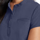 Women's Henley Style Scrub Top