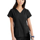 Women's Four-Pocket V-Neck Purpose Scrub Top - BUT167 - Black