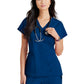 Women's Four-Pocket V-Neck Purpose Scrub Top - BUT167 - Indigo (Navy)