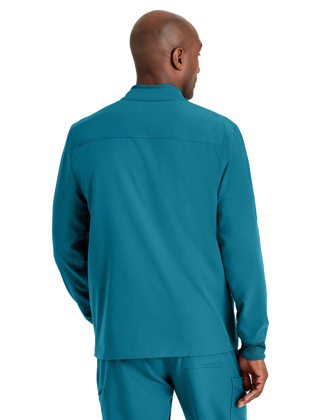 Men's Rib Trimmed Mock Neck Jacket