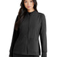 Women's Three-Pocket Zip-Up Team Warm-Up Scrub Jacket - BUW884 - Black