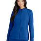 Women's Three-Pocket Zip-Up Team Warm-Up Scrub Jacket - BUW884 - New Royal