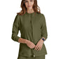 Women's Three-Pocket Zip-Up Team Warm-Up Scrub Jacket - BUW884 - Olive