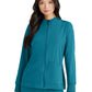 Women's Three-Pocket Zip-Up Team Warm-Up Scrub Jacket - BUW884 - Bahama