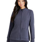 Women's Three-Pocket Zip-Up Team Warm-Up Scrub Jacket - BUW884 - Steel