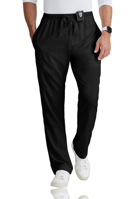 Men's Five-Pocket Zip-Fly Evan Scrub Pant - GRP558 - Black