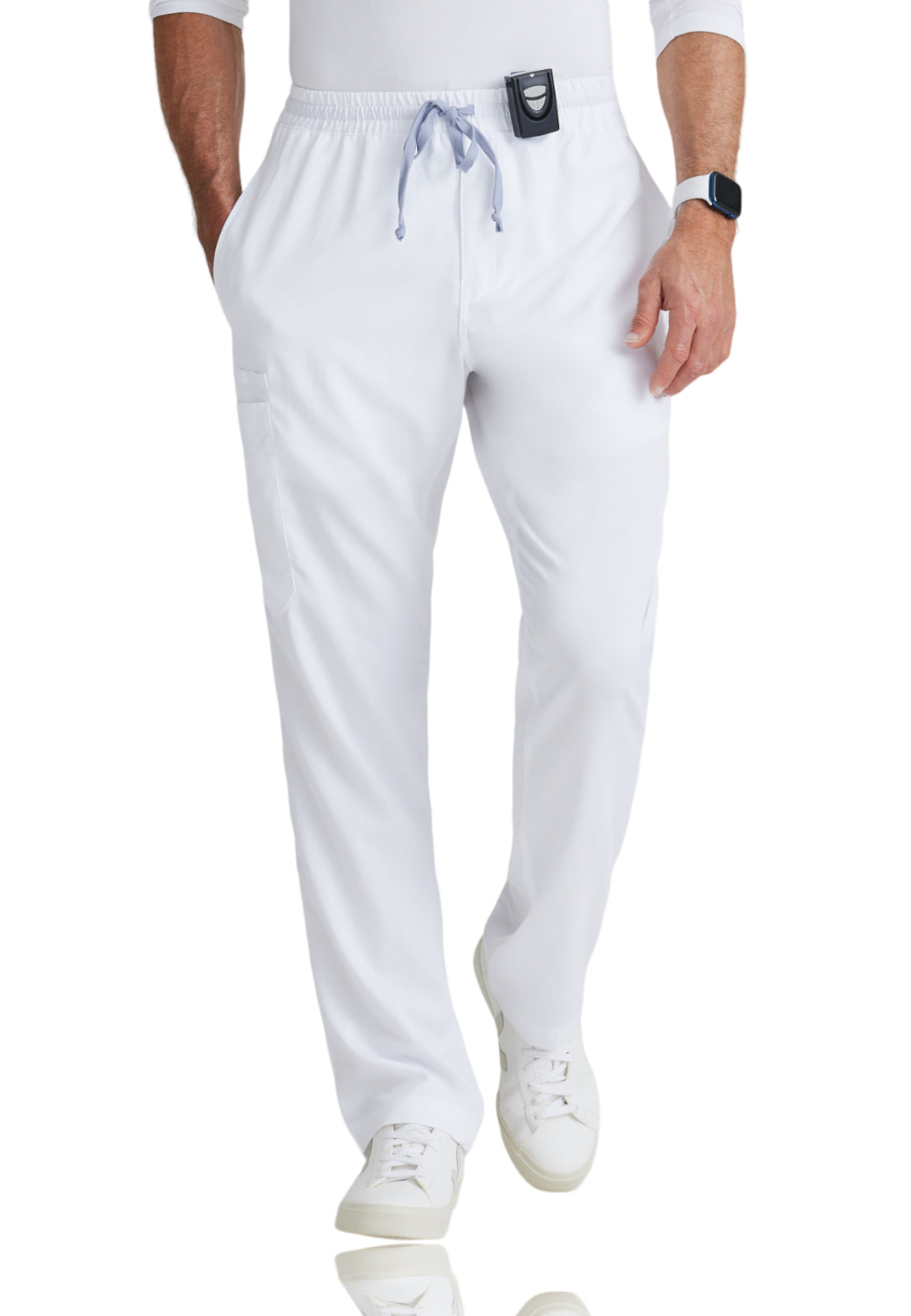 Men's Five-Pocket Zip-Fly Evan Scrub Pant - GRP558 - White