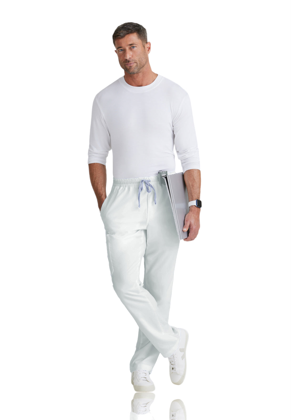 Men's Elastic Waistband With Contrast Drawcord Evan Scrub Pant