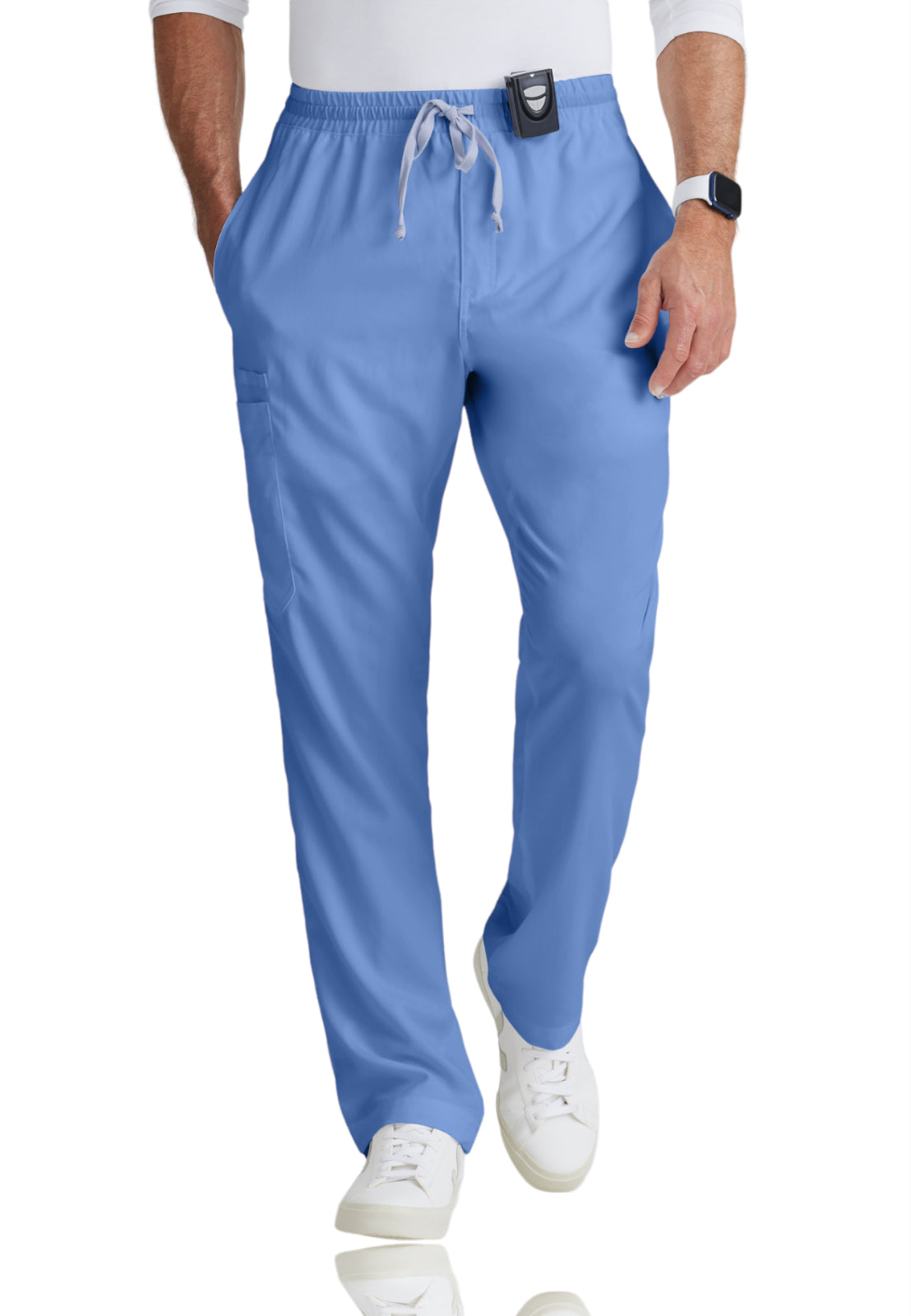 Men's Elastic Waistband With Contrast Drawcord Evan Scrub Pant