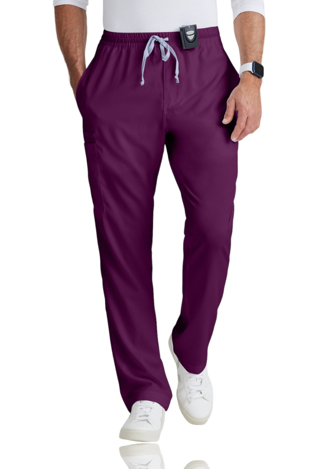 Men's Five-Pocket Zip-Fly Evan Scrub Pant - GRP558 - Wine