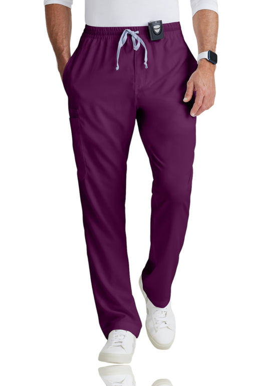 Men's Five-Pocket Zip-Fly Evan Scrub Pant - GRP558 - Wine