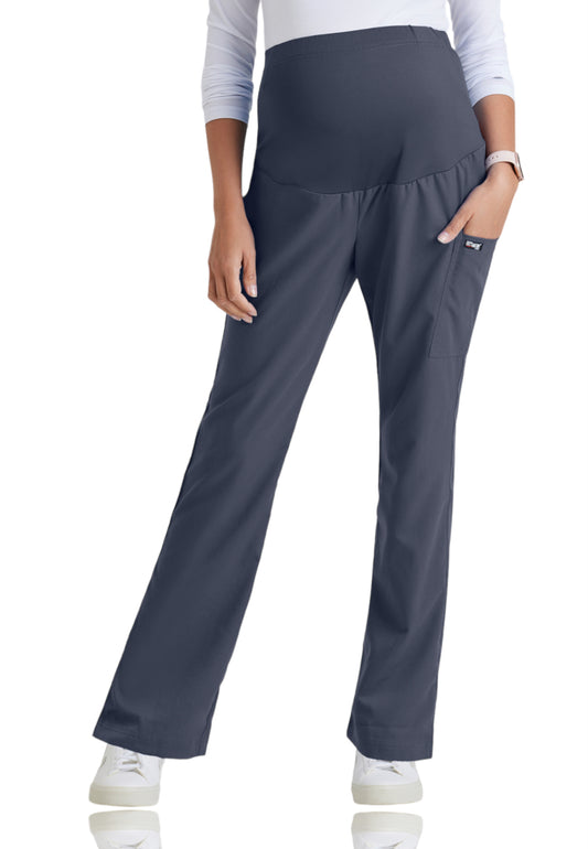 Women's One-Pocket Lilah Maternity Scrub Pant - GRP560 - Steel