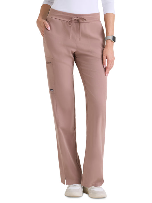 Women's Three-Pocket Kim Scrub Pant - GRSP500 - Warm Mocha