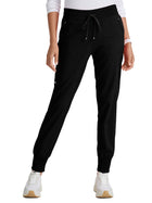 Women's Five-Pocket Eden Jogger Scrub Pant - GRSP537 - Black
