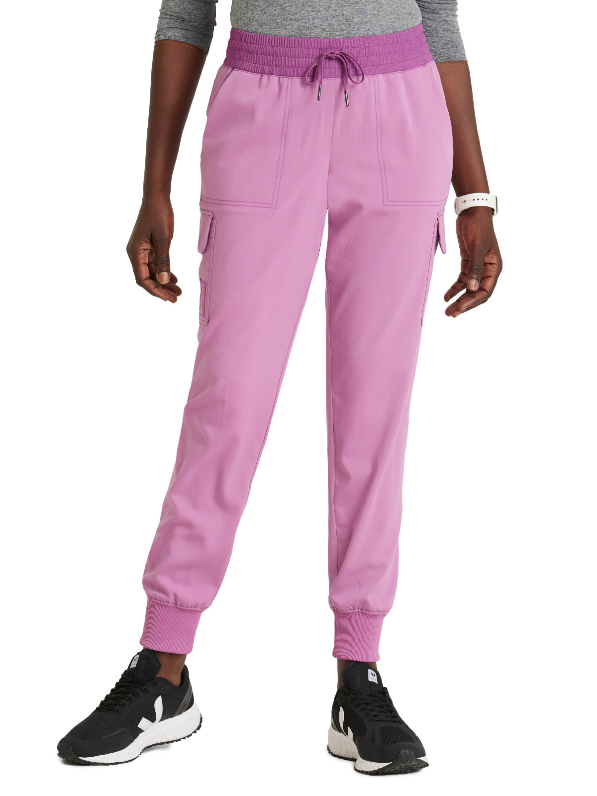 Women's Amelia 5-Pocket Two-Tone Mid-Rise Jogger Scrub Pant