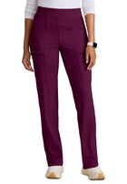 Women's Six-Pocket Momentum Scrub Pant - GRSP685 - Wine