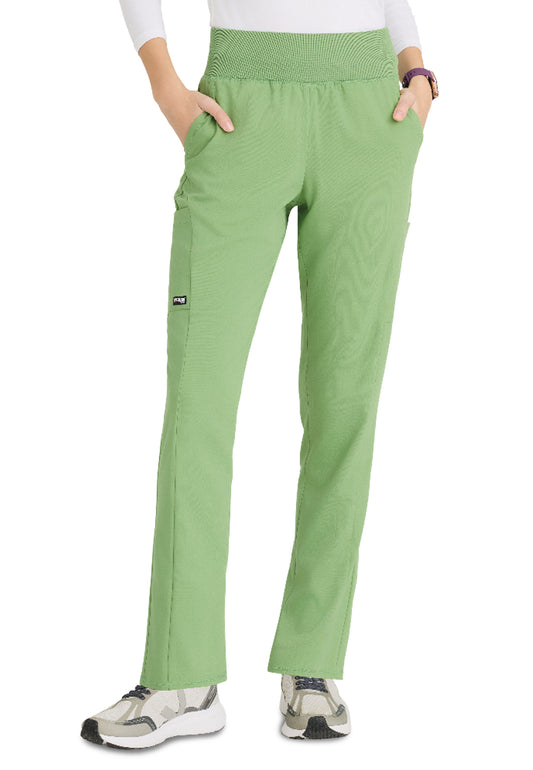 Women's Six-Pocket Cargo Knit Renee Scrub Pant - GRSP692 - Sweet Basil