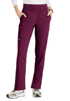 Women's Six-Pocket Cargo Knit Renee Scrub Pant - GRSP692 - Wine