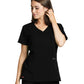 Women's Three-Pocket V-Neck Kim Scrub Top - GRST001 - Black