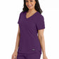 Women's Four-Pocket V-Neck Emma Scrub Top - GRST011 - Eggplant