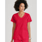 Women's Three-Pocket V-Neck Serena Scrub Top - GRST045 - Scarlet Red