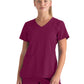 Women's Three-Pocket V-Neck Serena Scrub Top - GRST045 - Wine