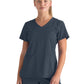 Women's Three-Pocket V-Neck Serena Scrub Top - GRST045 - Steel