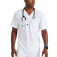 Men's Two-Pocket V-Neck Murphy Scrub Top - GRST079 - White