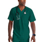 Men's Two-Pocket V-Neck Murphy Scrub Top - GRST079 - Hunter Green
