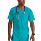 Men's Two-Pocket V-Neck Murphy Scrub Top - GRST079 - Teal