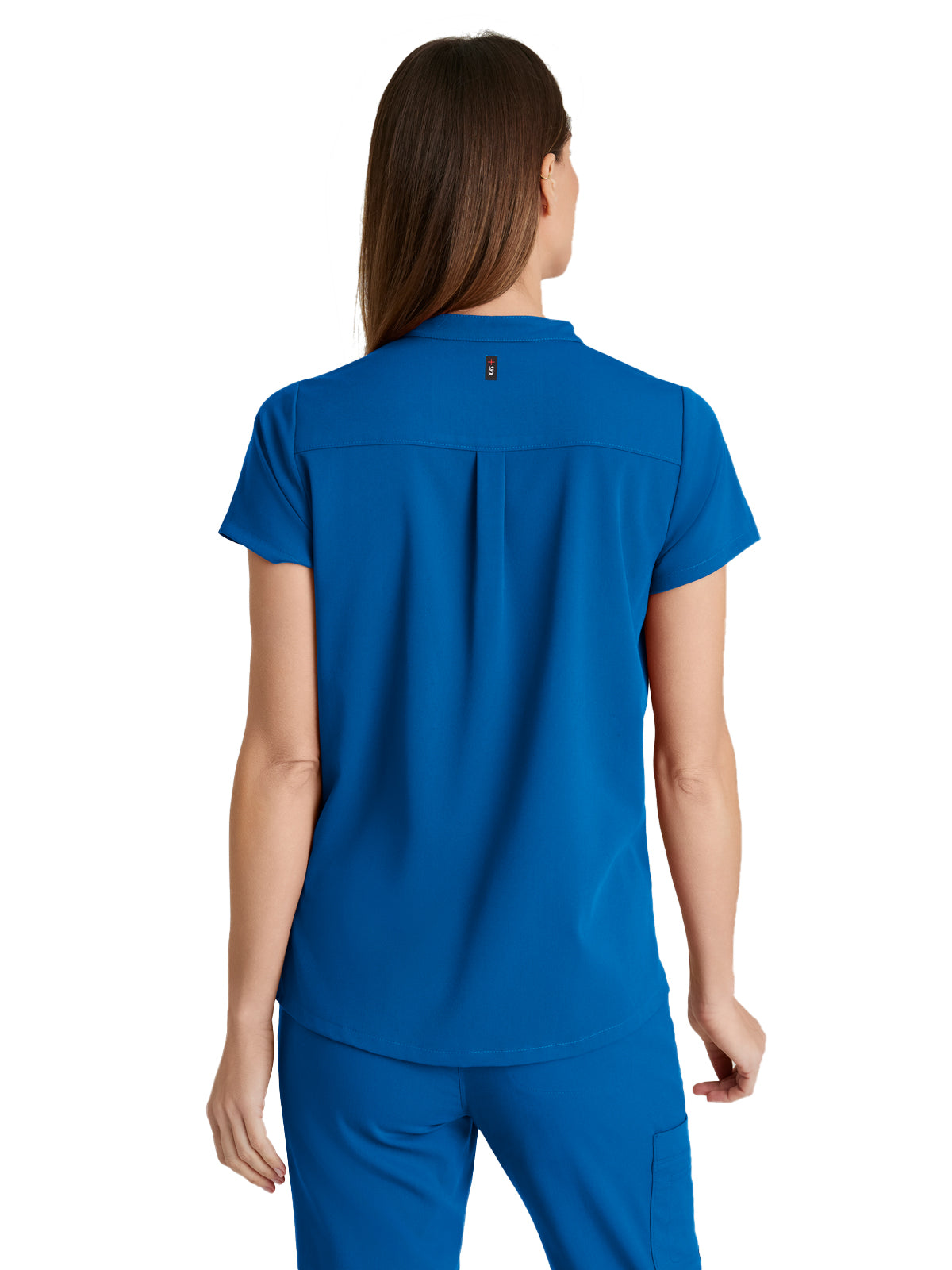 Women's 2 Pocket Banded Collar Avery Scrub Top