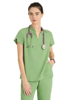 Women's Two-Pocket Avery Scrub Top - GRST230 - Sweet Basil